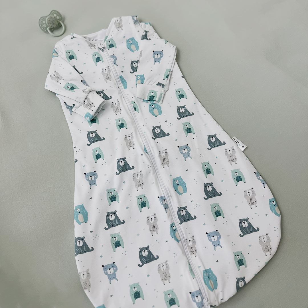 Otulacz do spania - śpiworek 2w1 dla noworodka 1.5 TOG Pastelowe Misie gallery 2