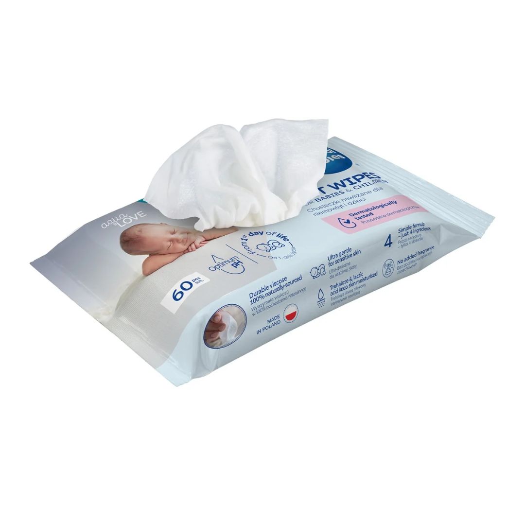 Canpol Chusteczki nawilżane dla niemowląt i dzieci, 99% wody, 60 szt. gallery 1