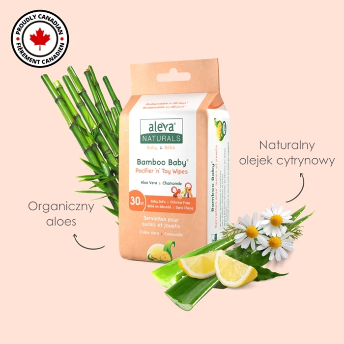 Aleva Bambusowe Chusteczki do Smoczka 30szt gallery 1