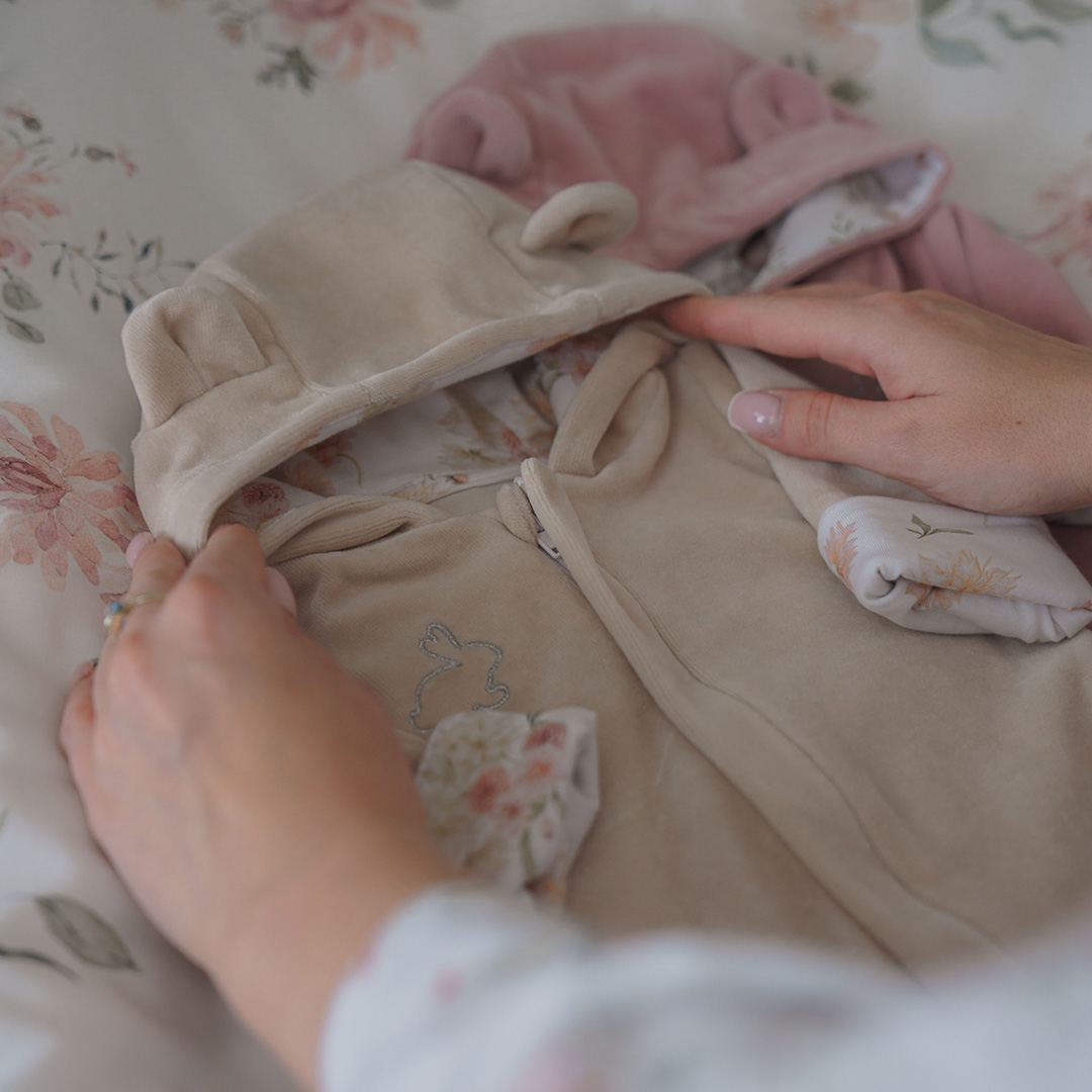 Kombinezon niemowlęcy welurowy Zaczarowane Dalie gallery 3