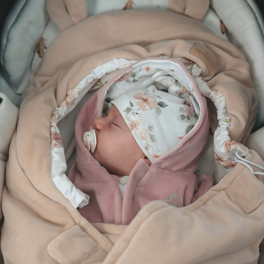 Otulacz do fotelika/kocyk welurowy do gondoli Zaczarowane Dalie gallery 3