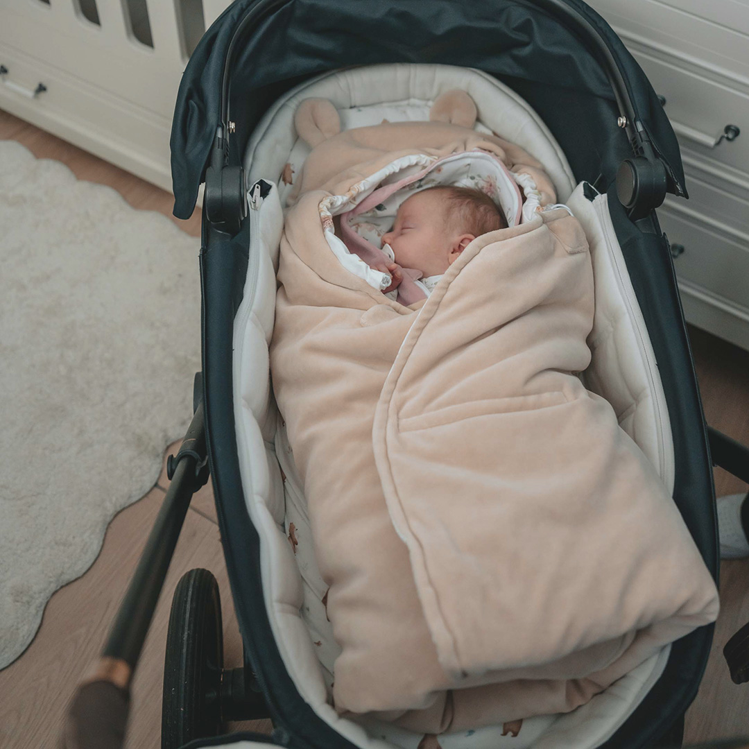 Otulacz do fotelika/kocyk welurowy do gondoli Zaczarowane Dalie gallery 4