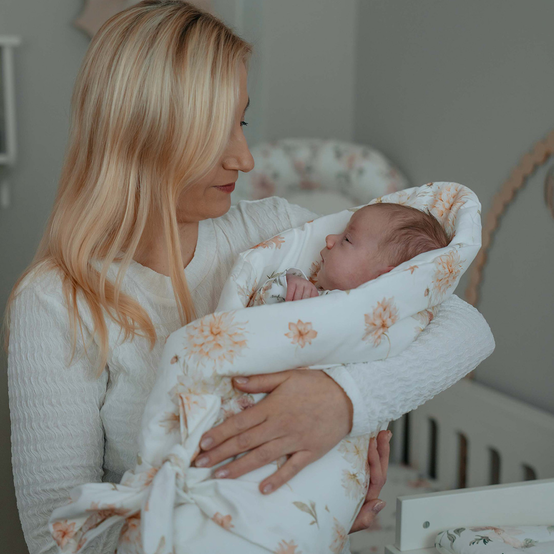 Rożek niemowlęcy bawełniany Zaczarowane Dalie gallery 1