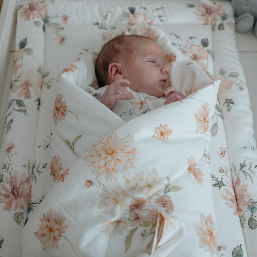 Rożek niemowlęcy bawełniany Zaczarowane Dalie gallery 2