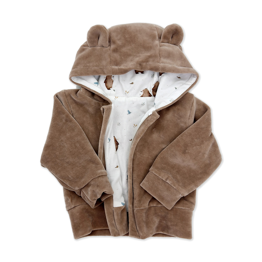 Bluza niemowlęca welurowa Miś Henry