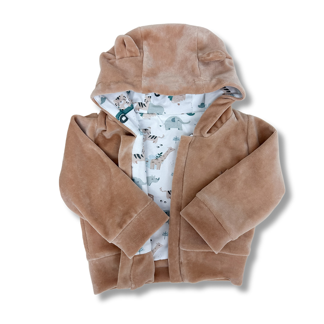 Bluza niemowlęca welurowa Safari latte