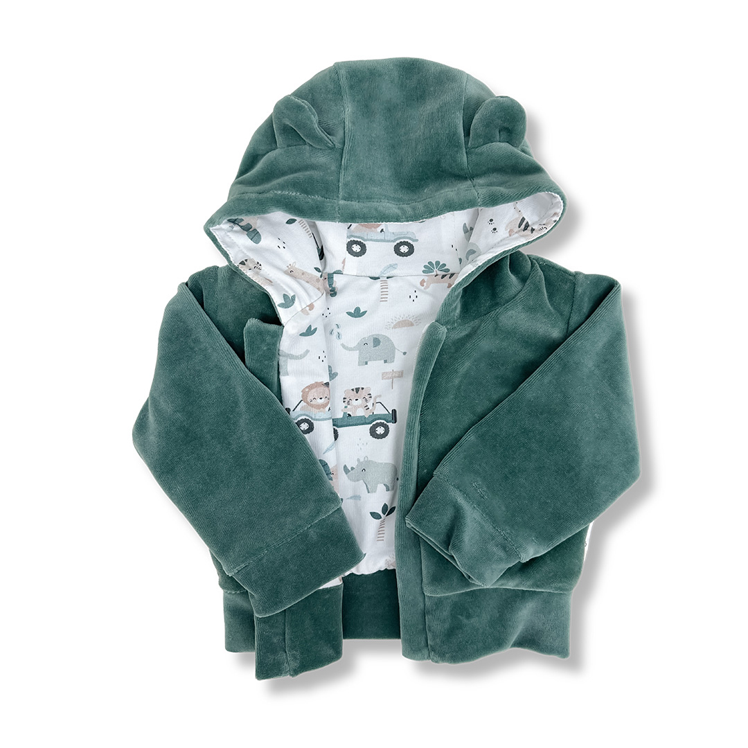 Bluza niemowlęca welurowa Safari