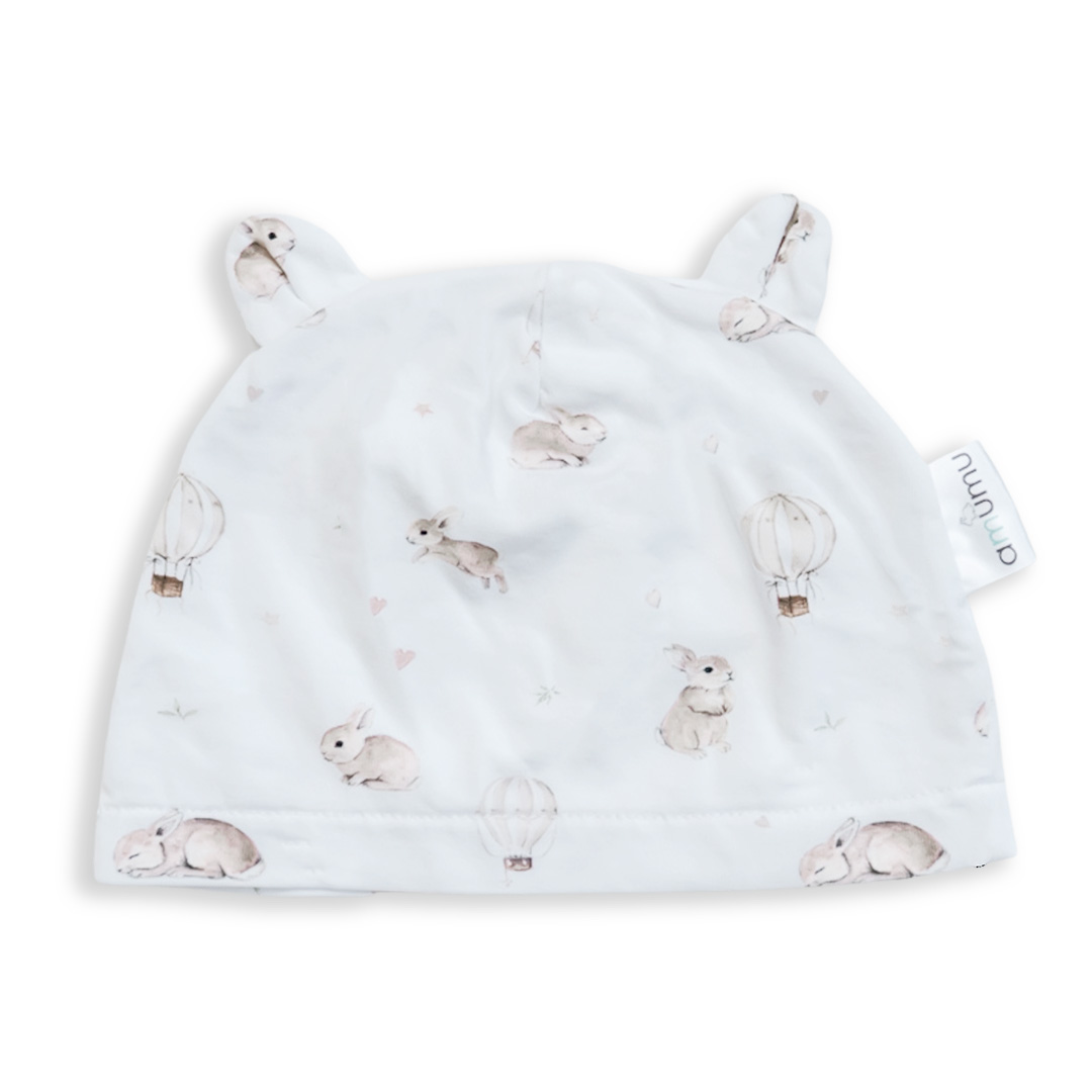 Czapeczka dla niemowlaka z uszami Króliczek Teodor 3-6m