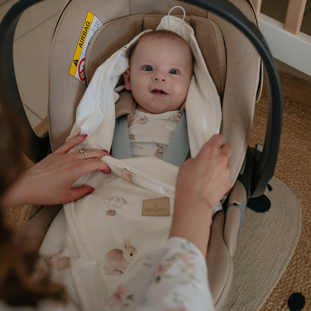 Otulacz do fotelika letni Króliczek Teodor