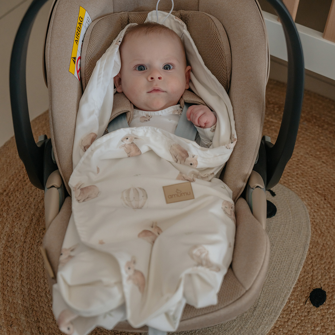 Otulacz do fotelika letni Króliczek Teodor image 2