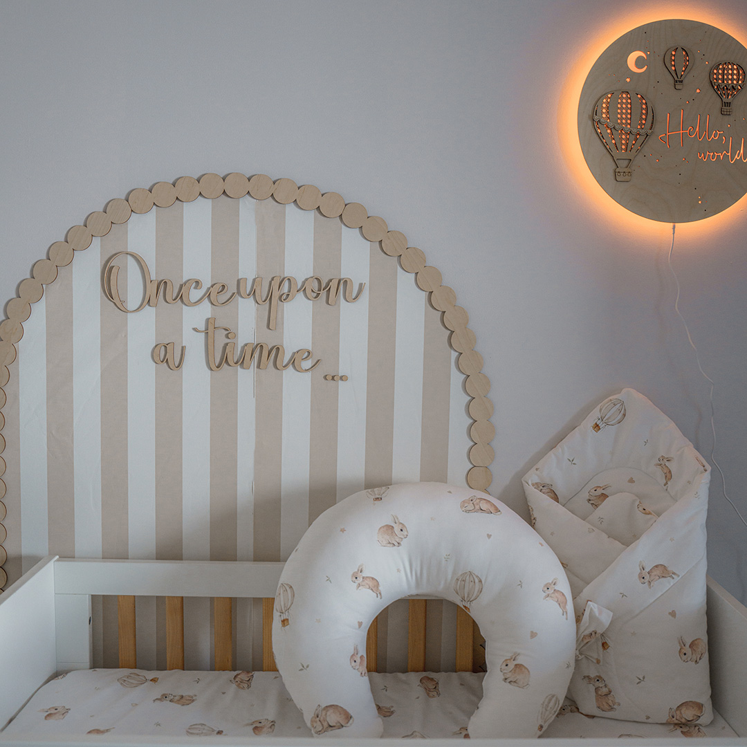 Prześcieradło z gumką do łóżeczka Króliczek Teodor 70x140 cm image 3