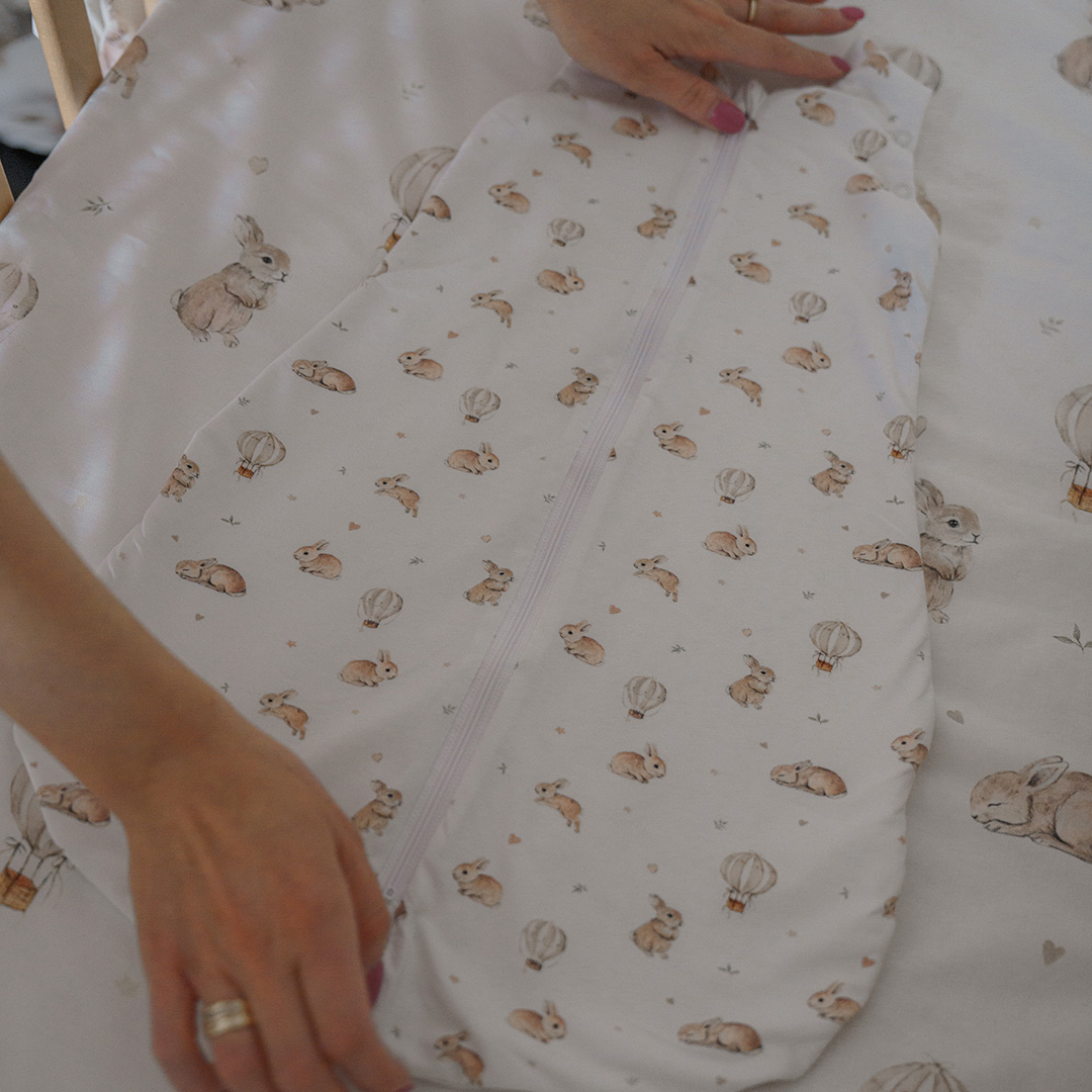 Otulacz do spania - śpiworek 2w1 dla noworodka 1.5 TOG Królik Teodor image 2