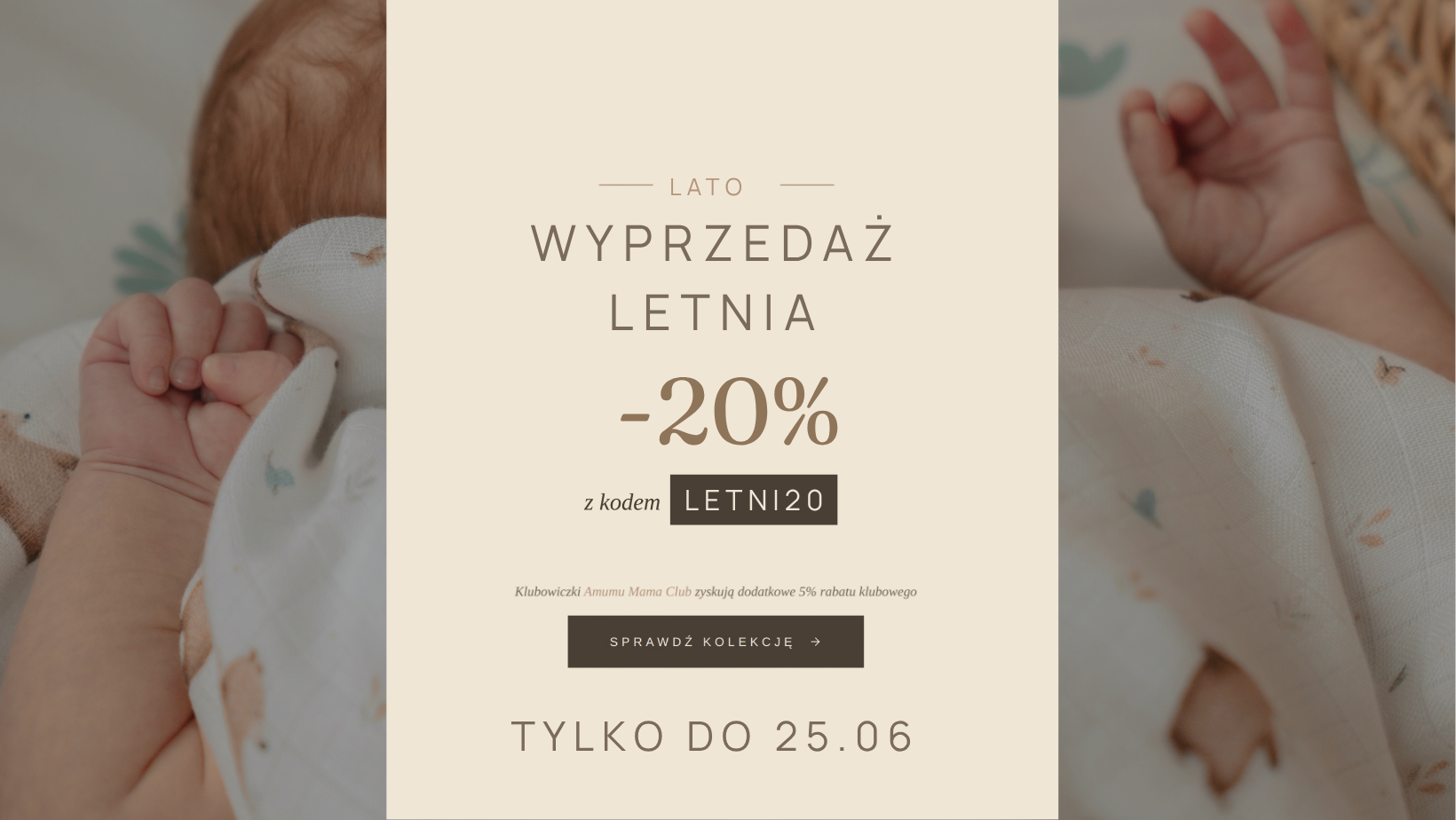 Wyprzedaż letnia Amumu. Kolekcja Lato 15% taniej z kodem LETNI.