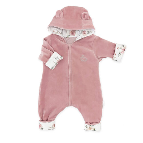 Velour baby jumpsuit Magic Garden