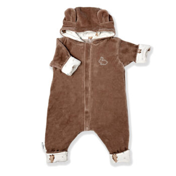 Velour baby jumpsuit Henry the bear