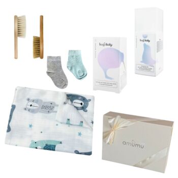 zestaw prezentowy akcesoria pastelowe misie