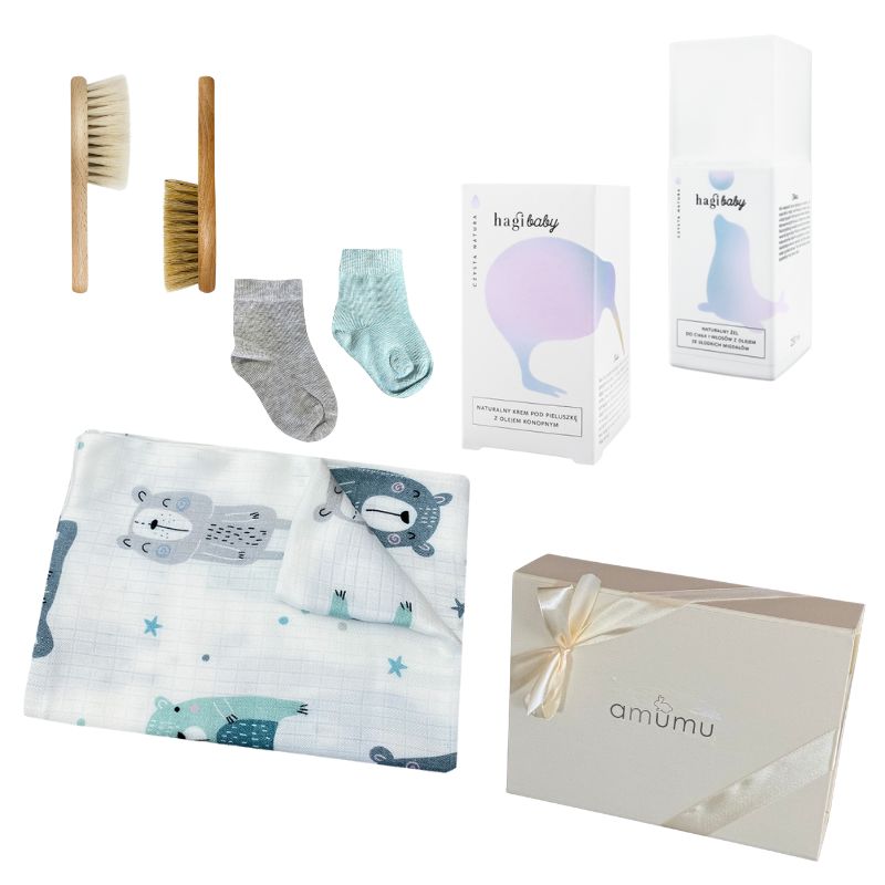 zestaw prezentowy akcesoria pastelowe misie zestaw prezentowy akcesoria pastelowe misie