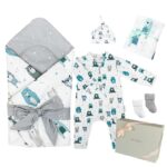 zestaw wyprawkowy do szpitala dla noworodka pastelowe