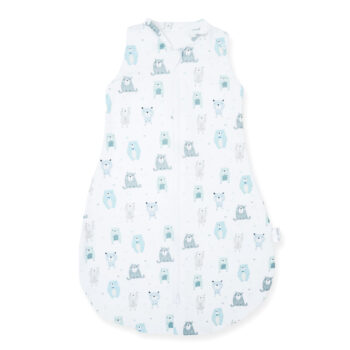 Sleeping wrap - sleeping bag 2-in-1 for newborn 1.5 TOG Pastel Teddy Bears