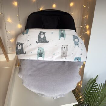 półśpiworek pastelowie misie szare